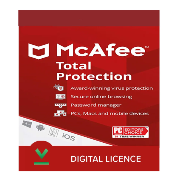 McAfee Total Protection 1 Year- Original License key